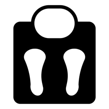 weight glyph icon illustration isolated on white background vector