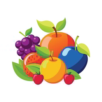 Realistic Fruits Illustration Concepts vector