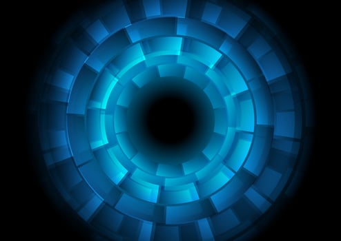 Futuristic technology dark blue abstract background vector