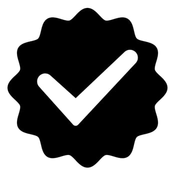 check mark glyph icon illustration isolated on white background vector