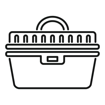 Lunch box preparing food for work storage icon vector