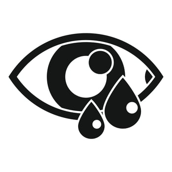 Human eye crying showing sadness and sorrow vector