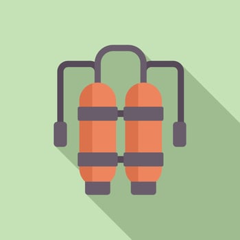 Aqualung diving equipment for underwater exploration vector
