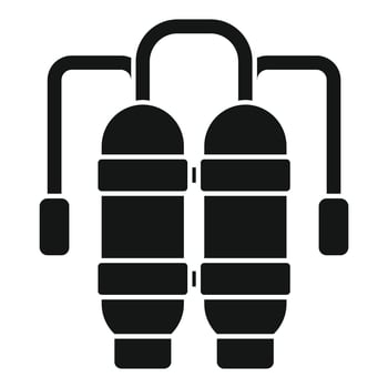 Double scuba tank icon showing diving equipment for underwater exploration vector
