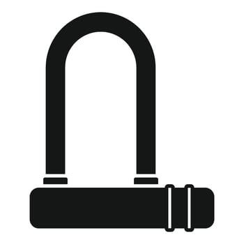 Bike u lock keeping bicycle safe from theft vector