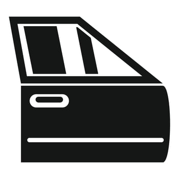 Black car door providing access to vehicle vector