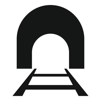 Railway tunnel leading to the light at the end vector