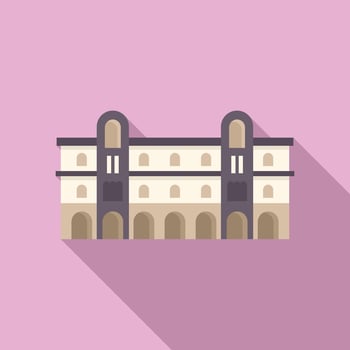 Ancient building with arches representing roman architecture vector