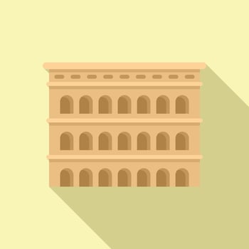 The colosseum building showing ancient roman architecture vector