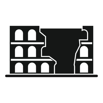 Ancient roman colosseum facade representing italian history vector