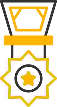 Medal Line Two Color Icon vector