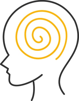 Hallucination Line Two Color Icon vector