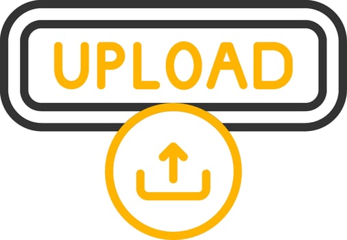 Upload Line Two Color Icon vector