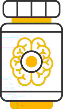 Pills Line Two Color Icon vector