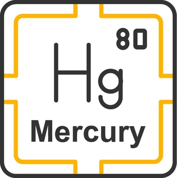 Mercury Line Two Color Icon vector