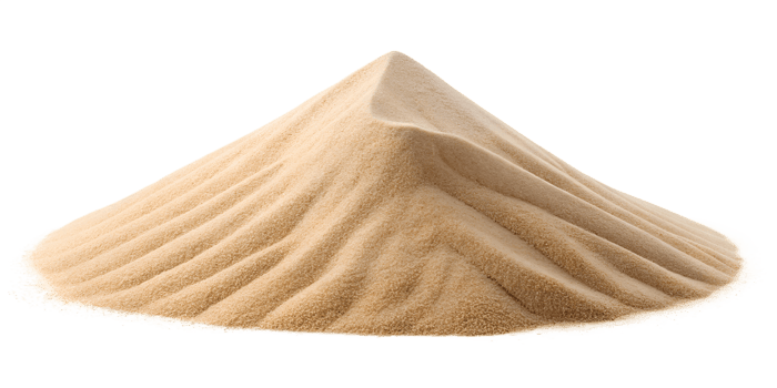 Pile of sand on a transparent background png