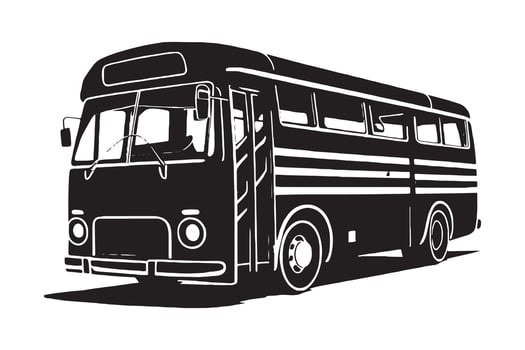 Bus, Coach Vehicle Silhouette artwork vector