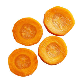 Carrot slices isolated on a transparent background png