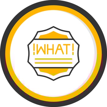 What Line Two Color Circle Icon vector