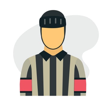 Hockey referee concept icon clipart avatar logtotype isolated illustration vector