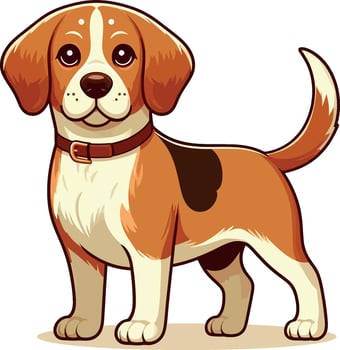cute dog cartoon design vector