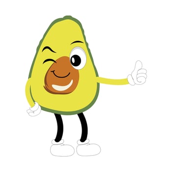 Cartoon avocados mascot characters, hand drawn doodle style cartoon character illustration icon design avocado cartoon vector