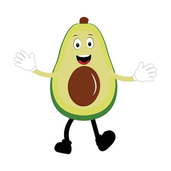 Cartoon avocados mascot characters, hand drawn doodle style cartoon character illustration icon design avocado cartoon vector