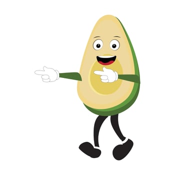 Cartoon avocados mascot characters, hand drawn doodle style cartoon character illustration icon design avocado cartoon vector