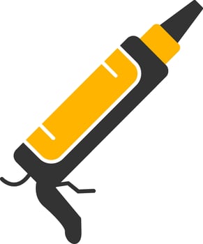 Sealant Gun Glyph Two Color Icon vector