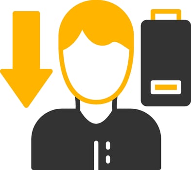 Low Energy Glyph Two Color Icon vector
