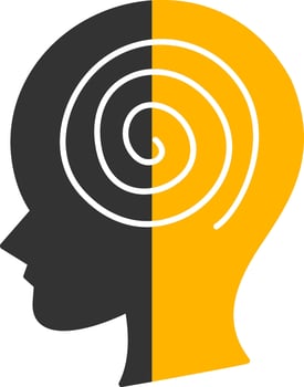 Hallucination Glyph Two Color Icon vector