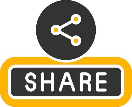 Share Glyph Two Color Icon vector