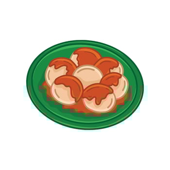 Traditional Indonesian Food and Snacks Illustration Drawing vector