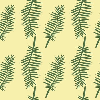Tropical palm leaves, jungle leaves seamless floral pattern background vector