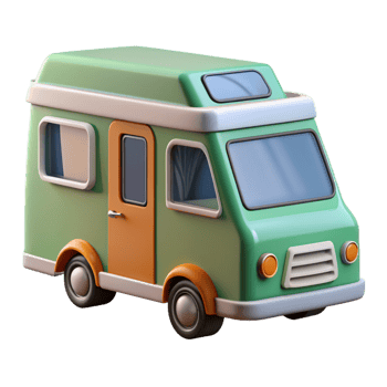 Camper Car 3d Style png