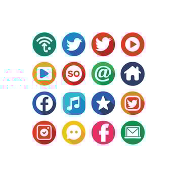 Social Media Icon Set Collection for Websites and Mobile Applications vector