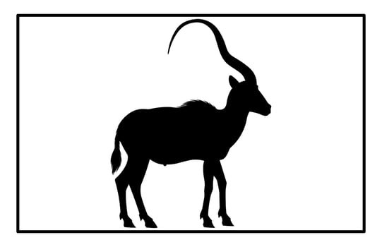 Black Alpine Goat Silhouette, Alpine ibex silhouette illustration vector