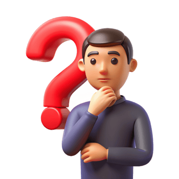 A man thinking about a question 3D photo png