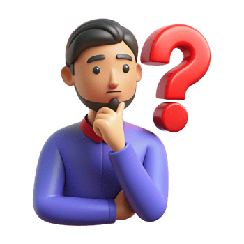 A man thinking about a question 3D photo png