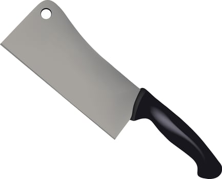 butcher cleaver knife for bones and meat- vector