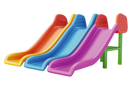 colorful children slide on a transparent background png