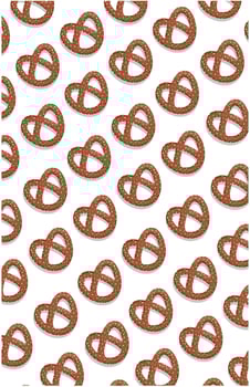 mini pretzel cookies pattern with sugar vector