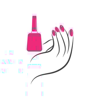 Beauty Salon cosmetic manicure icon vector