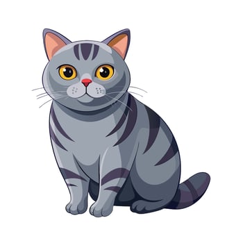 Realistic Illustration of Popular Pet Cat vector