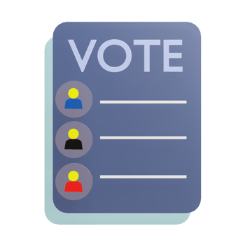 3 D illustration of vote icon png