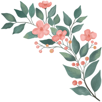 A branch of watercolor pink flower for decorative. png