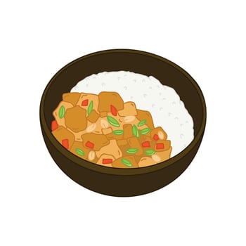 Chinese Food Illustration with Cartoon Style vector