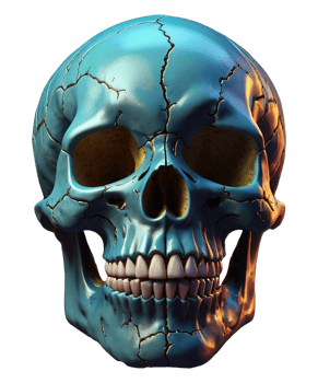 3d illustration of skull for celebrate halloween png