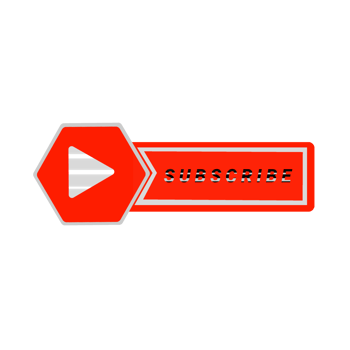 Red luxury design social media subscription label png