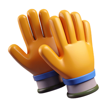 3d illustration of work gloves png